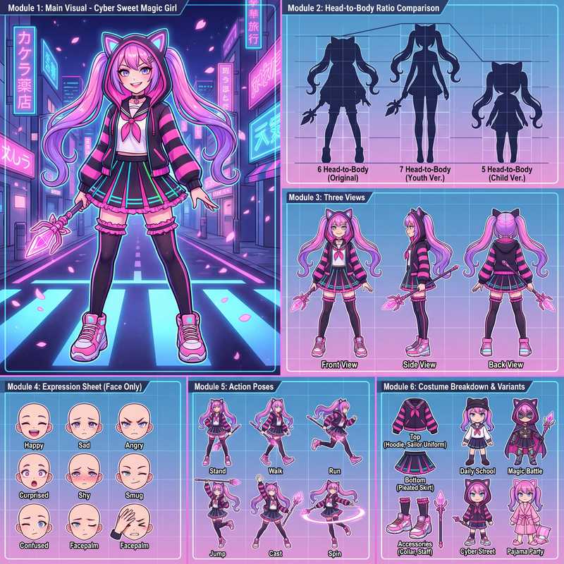 Nano banana2 角色分镜信息图-满地金AIGC