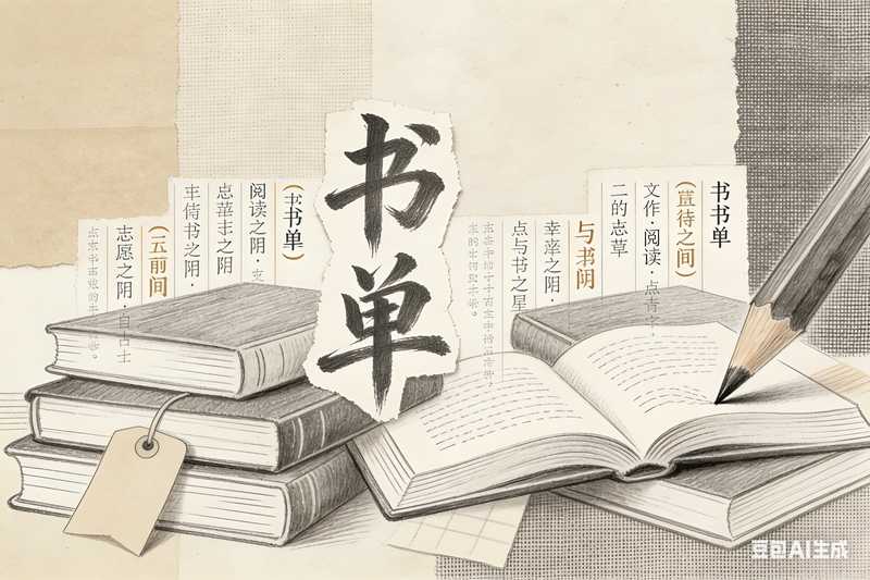 书单分享（铅笔画）【速创剪映小助手】-满地金AIGC