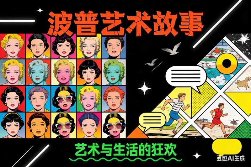 波普艺术故事【速创剪映小助手】-满地金AIGC
