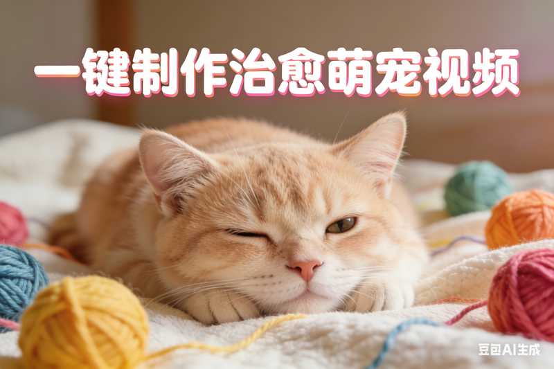 一键制作治愈萌宠视频-满地金AIGC