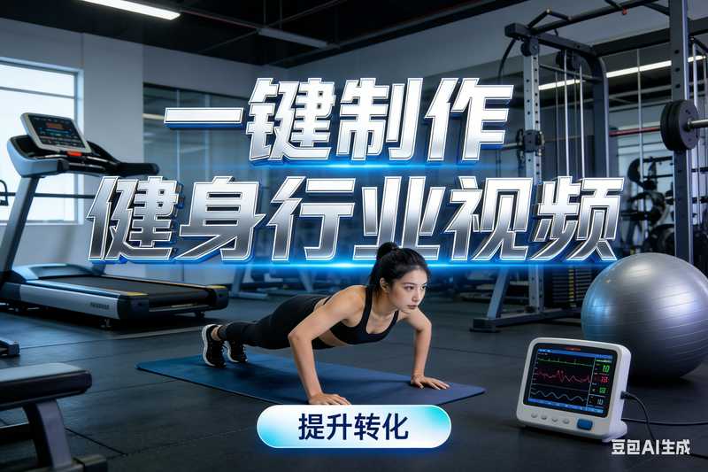 一键制作健身行业视频【速创剪映小助手】-满地金AIGC
