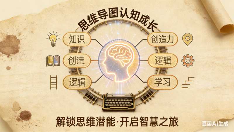 思维导图认知成长【速创剪映小助手】-满地金AIGC