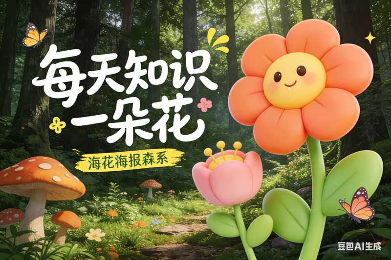 每天认识一朵花【速创剪映小助手】-满地金AIGC