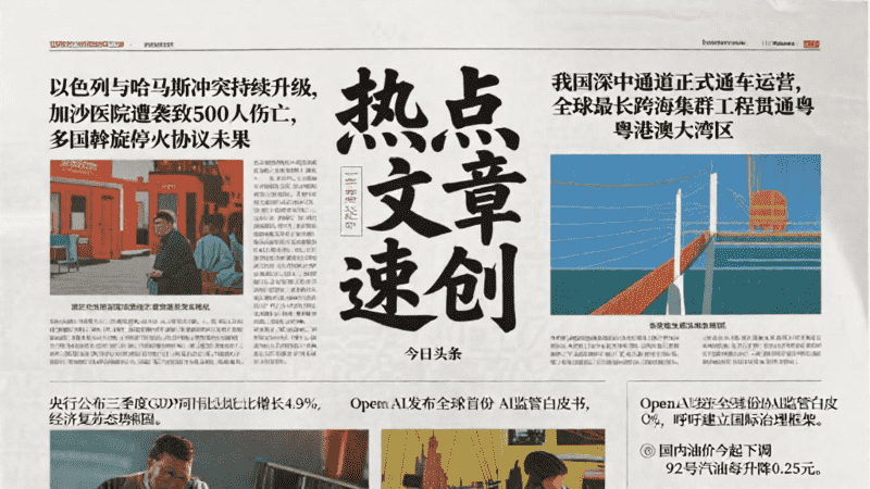 一键生成热门话题文章-满地金AIGC