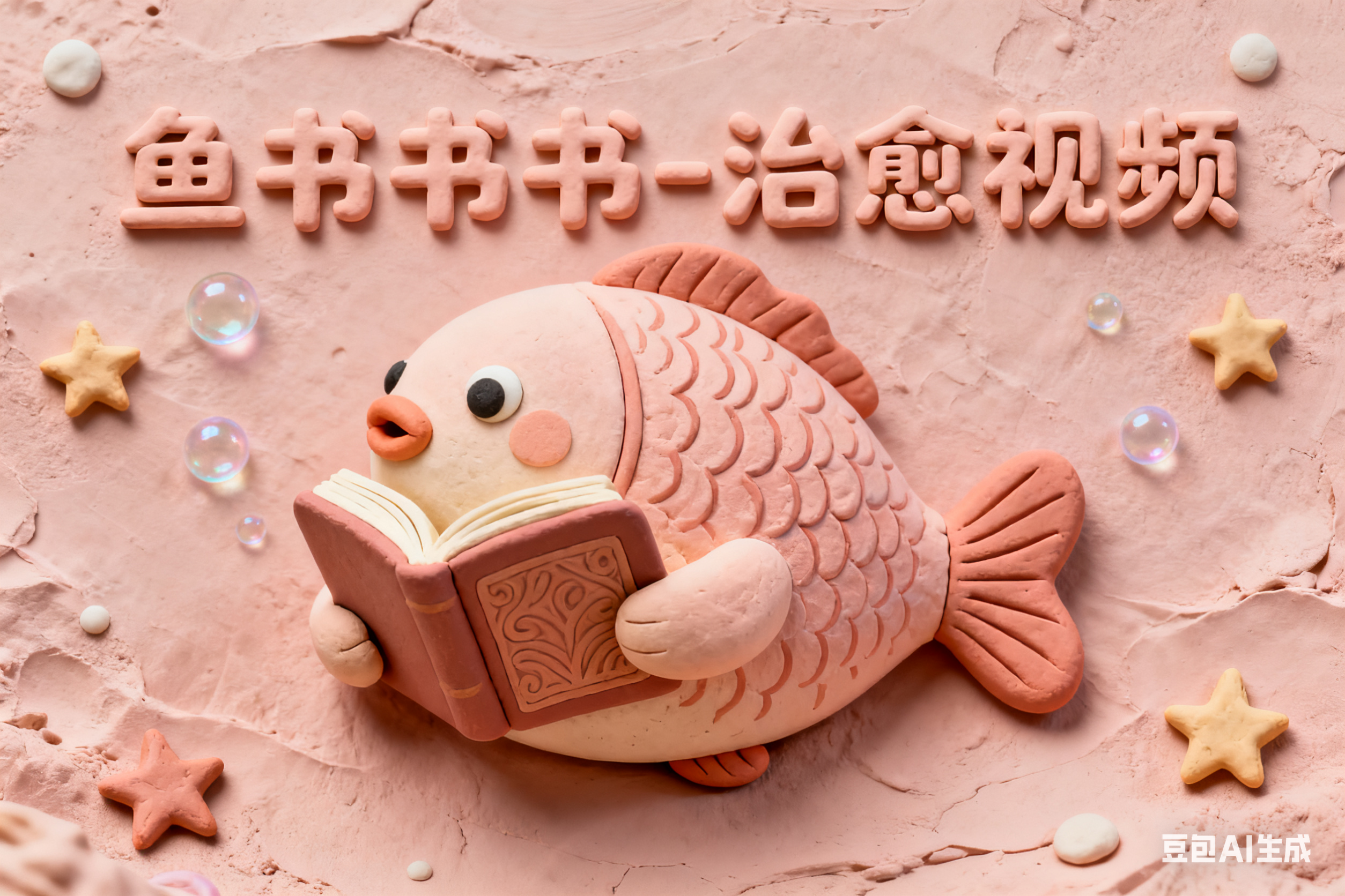 鱼书书书-治愈视频【速创剪映小助手】-满地金AIGC