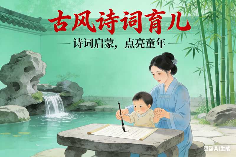 古风诗词育儿【速创剪映小助手】-满地金AIGC