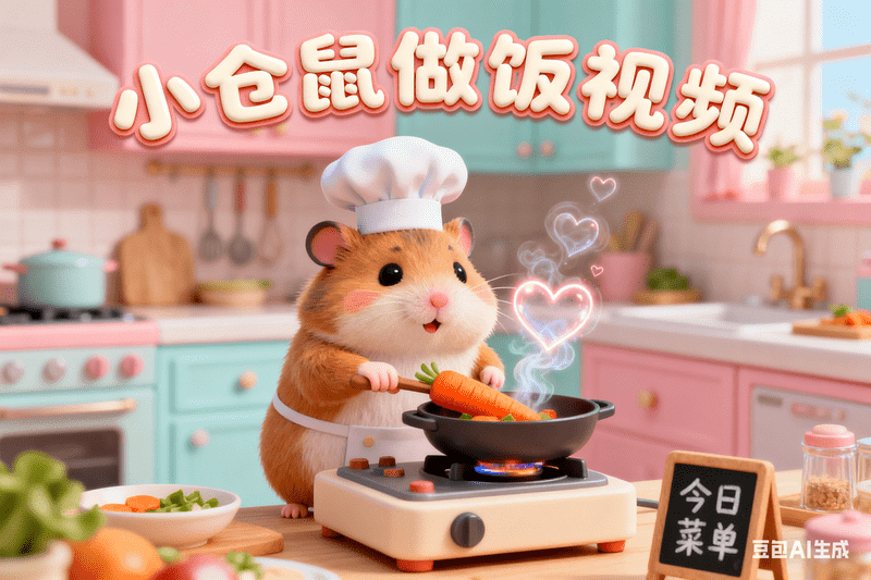 小仓鼠做饭视频【二改版本】【等待插件替换】-满地金AIGC