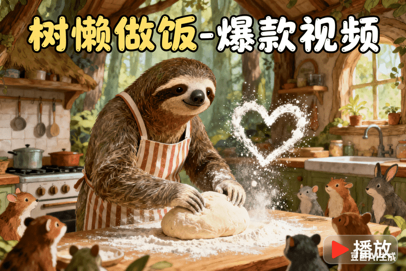 水懒做饭-爆款视频-满地金AIGC