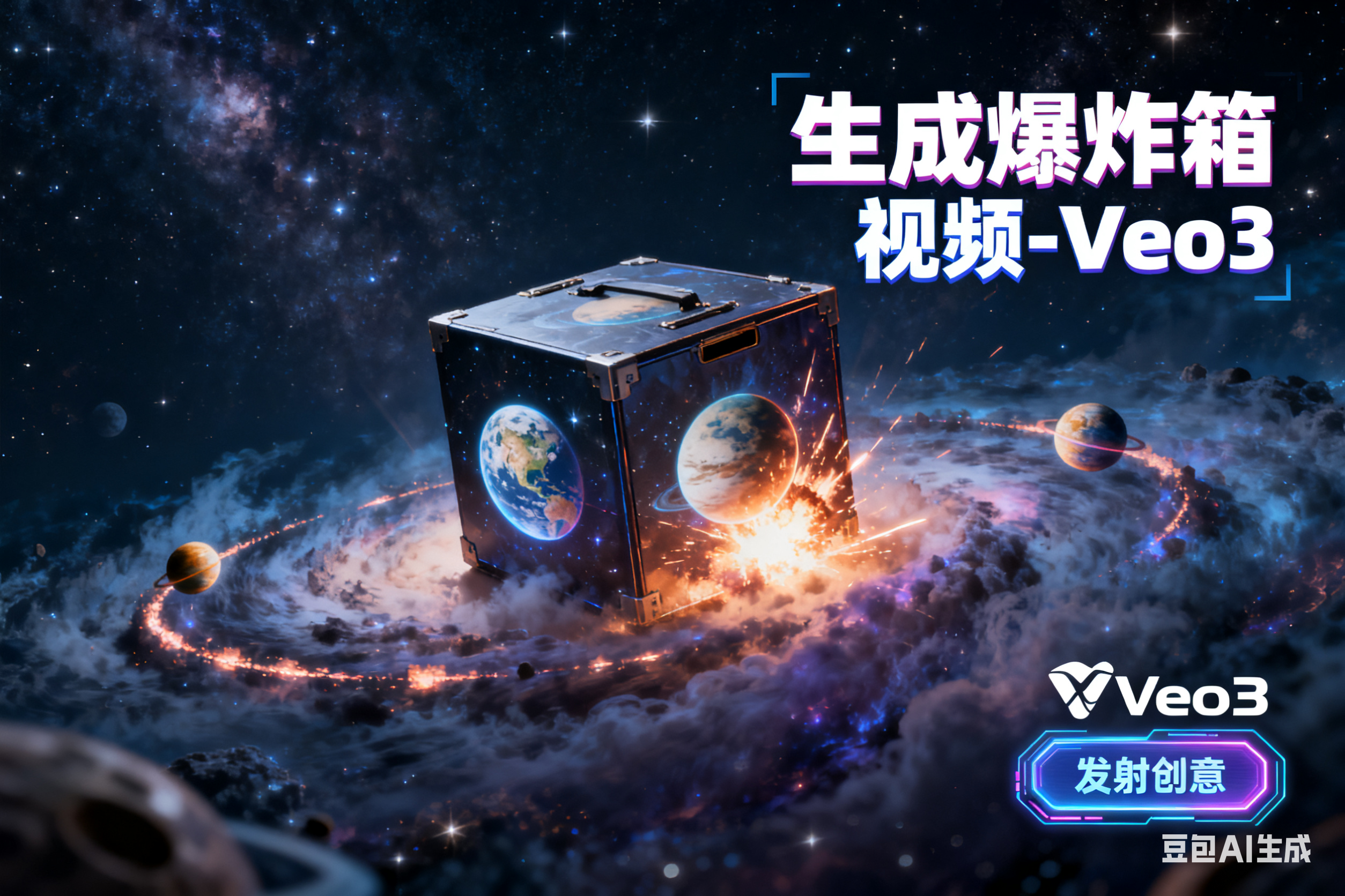 生成爆炸箱视频-Veo3【等待插件替换】-满地金AIGC