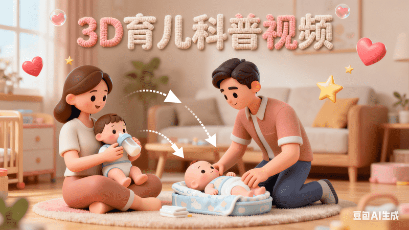 3D育儿科普视频-满地金AIGC