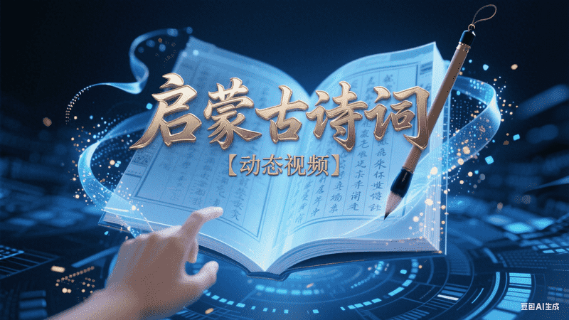 启蒙古诗词【动态视频】-满地金AIGC
