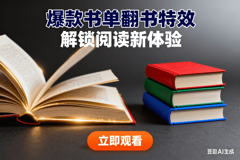 爆款书单视频【翻书特效】-满地金AIGC