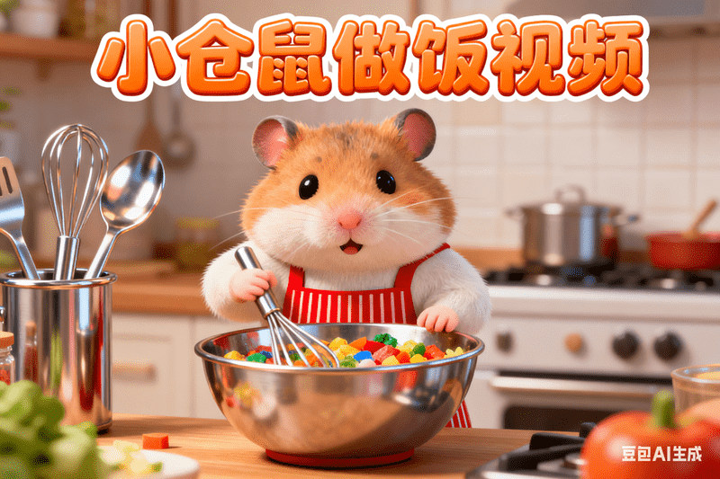 小仓鼠做饭视频【等待插件替换】-满地金AIGC