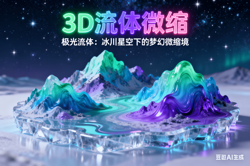 3D流体微缩-满地金AIGC