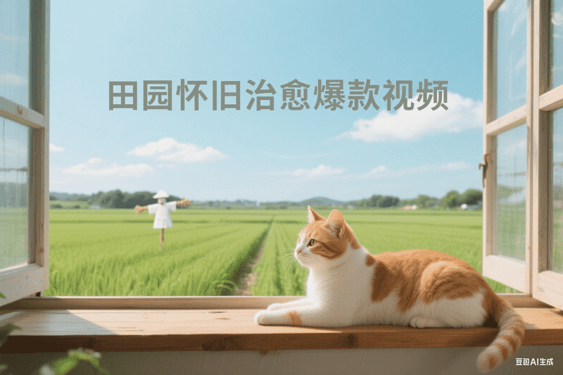 田园怀旧治愈爆款视频-满地金AIGC