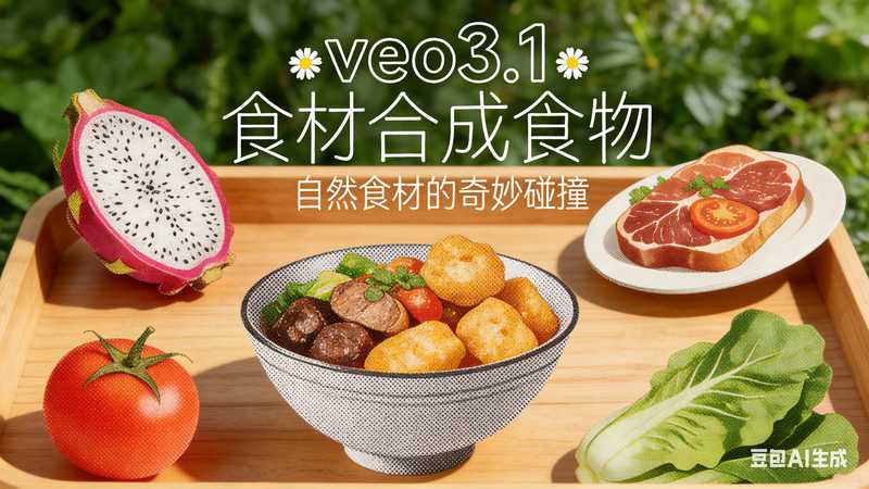 veo3.1食材合成食物【速创剪映小助手】-满地金AIGC