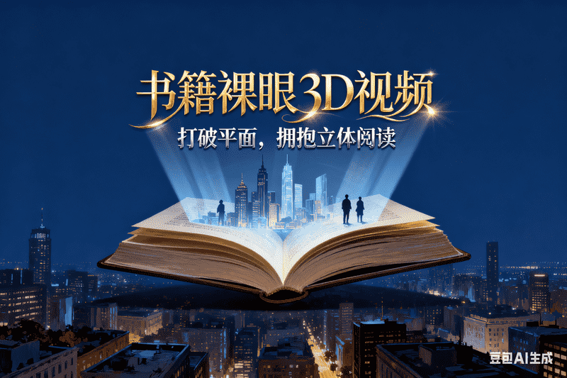 书籍裸眼3D视频-满地金AIGC