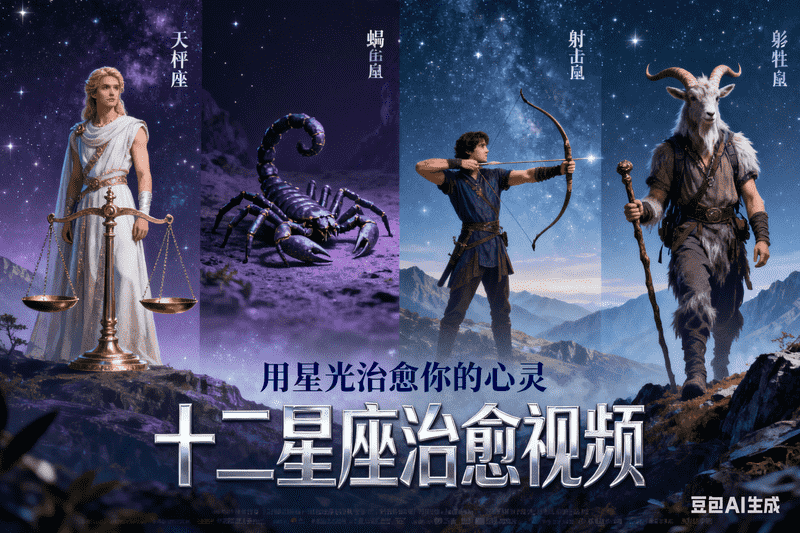 十二星座治愈视频-满地金AIGC