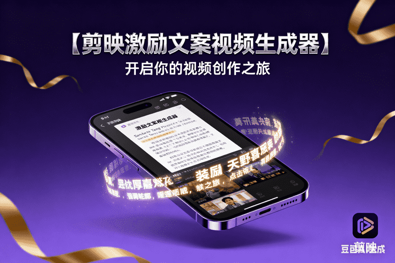 【剪映】激励文案视频生成器-满地金AIGC