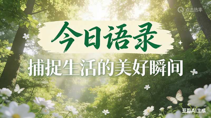 今日语录 滚动特效【速创剪映小助手】-满地金AIGC