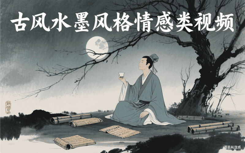 古风水墨风格情感类视频-满地金AIGC