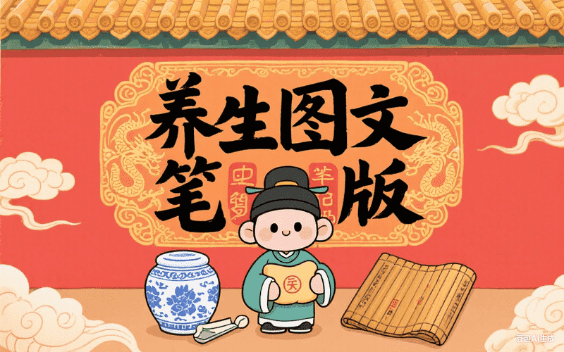 养生图文笔记版-满地金AIGC