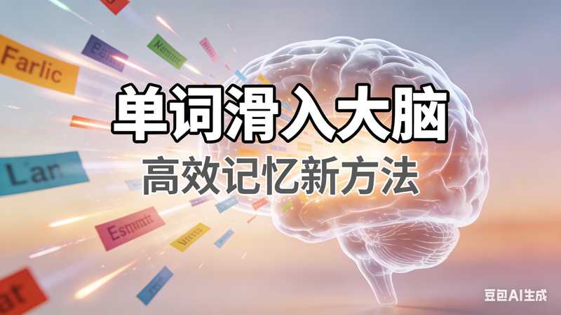 单词滑入大脑【速创剪映小助手】-满地金AIGC